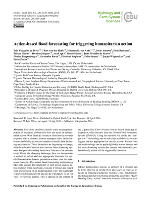Action-based flood forecasting for triggering humanitarian action