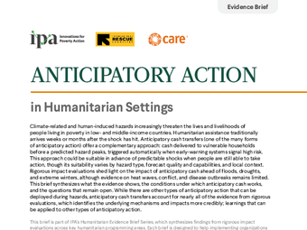 Anticipatory Action in Humanitarian Settings