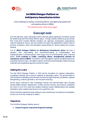 3rd MENA Dialogue Platform: Concept Note (English)