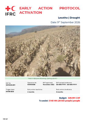 Early Action Protocol Activation: Lesotho | Drought