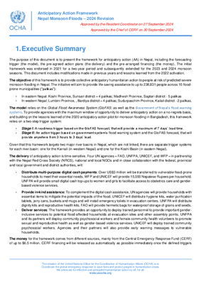 Nepal: Anticipatory Action and Early Response Framework - Flood