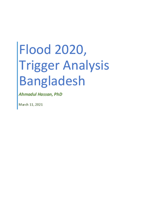 Flood 2020: Trigger Analysis - Bangladesh