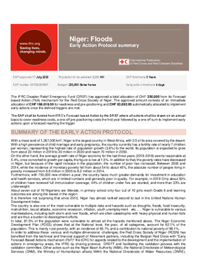 EAP: Niger - Flood