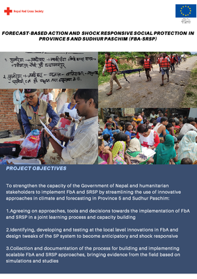 Forecast Based Early Actions- Shock Responsive Social Protection in province 5 and Sudur Paschim