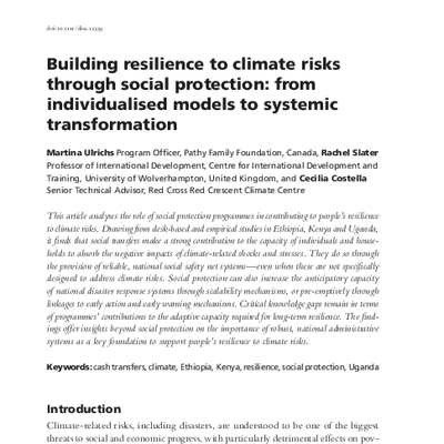 File: Building resilience to climate risks through social protection ...