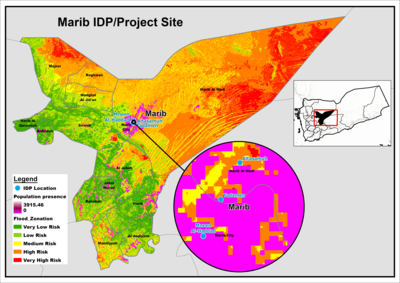 Yemen - Marib IDP/project site flood risk map