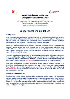 Call for Speakers Guidelines: 14th Global Dialogue Platform