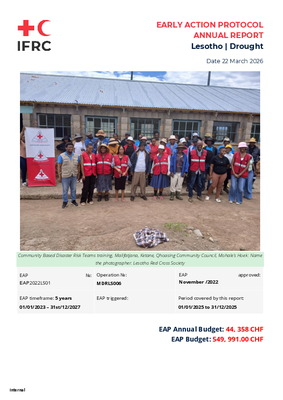 Early Action Protocol Annual Report: Lesotho | Drought