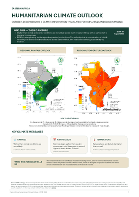 Eastern Africa Humanitarian Climate Outlook - October to December (OND) 2026