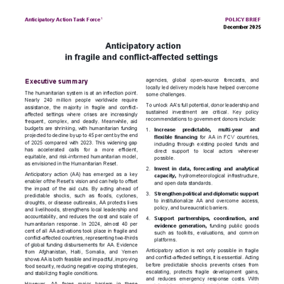 File: Anticipatory Action Task Force policy brief: Anticipatory action ...